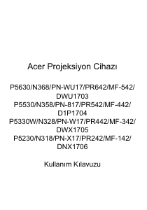 Kullanım kılavuzu Acer P5330W Projektör