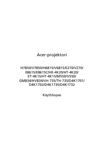 Käyttöohje Acer V7850 Projektori