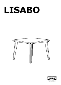 Manual de uso IKEA LISABO (70x70x50) Mesa de centro