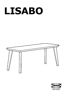 説明書 イケア LISABO (118x50x50) コーヒーテーブル