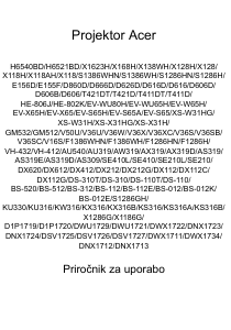 Priročnik Acer X138WH Projektor