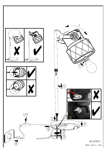 Bruksanvisning Eglo 39857 Lampa