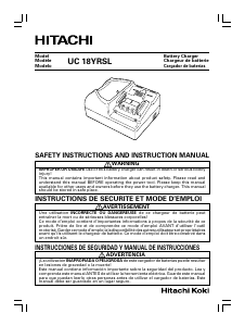 Bruksanvisning Hitachi UC 18YRSL Portabel laddare