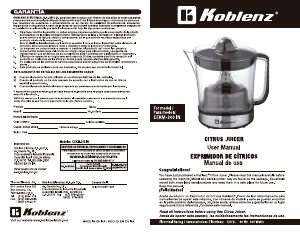 Manual de uso Koblenz CEKM-300 IN Exprimidor de cítricos