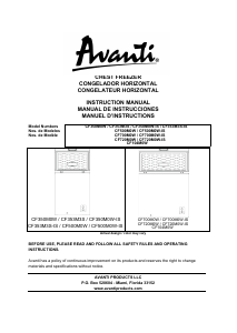 Mode d’emploi Avanti CF353M3S-IS Congélateur