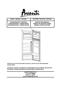 Manual de uso Avanti RA75V3S Frigorífico combinado
