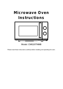 Manual Candy CMG20TNMB Microwave