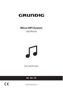 Handleiding Grundig CMS 4450 BT DAB+ Stereoset