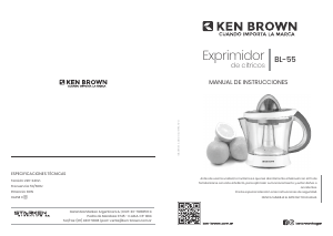 Manual de uso Ken Brown BL-55 Citrus Licuadora