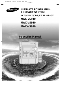 Manual Samsung MAX-VS950 Stereo-set
