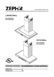 Manual Zephyr DVS-E36ASSX Vista Wall Cooker Hood