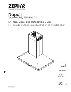 Handleiding Zephyr ZNA-E42DS Napoli Afzuigkap