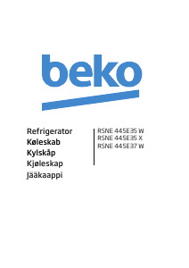 Brugsanvisning BEKO RSNE 445E35 W Køleskab