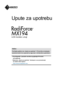 Priručnik Eizo RadiForce MX194 LCD zaslon