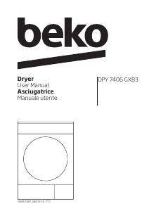 Bruksanvisning BEKO DPY 7406 GXB3 Torktumlare