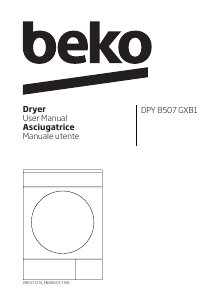 Bruksanvisning BEKO DPY 8507 GXB1 Torktumlare