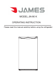 Manual de uso James JN-90 K Refrigerador
