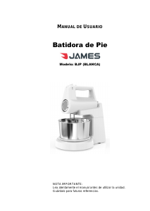 Manual de uso James BJP Batidora de pie