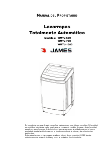 Manual de uso James WMTJ 1080 Lavadora
