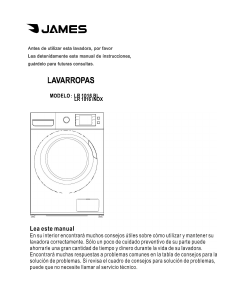 Manual de uso James LR 1016 INOX Lavadora