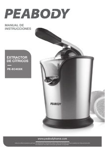 Manual de uso Peabody PE-EC403IX Exprimidor de cítricos