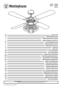 Manuale Westinghouse 7832440 Ventilatore da soffitto