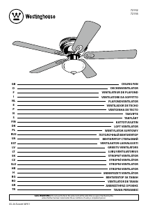 Посібник Westinghouse 7215440 Стельовий вентилятор