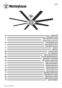 Посібник Westinghouse 7217340 Стельовий вентилятор