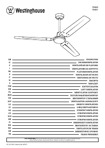 Manual de uso Westinghouse 7202140 Ventilador de techo