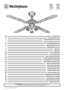 Bruksanvisning Westinghouse 7211240 Takfläkt