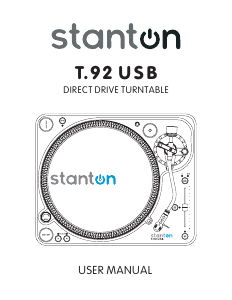 Bruksanvisning Stanton T.92 USB Skivspelare