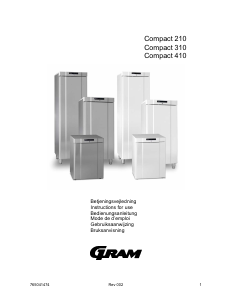 Mode d’emploi Gram Compact 210 Congélateur