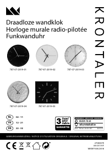 Mode d’emploi Krontaler 787-07-2019-01 Horloge