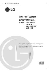 Handleiding LG LM-1030D Stereoset