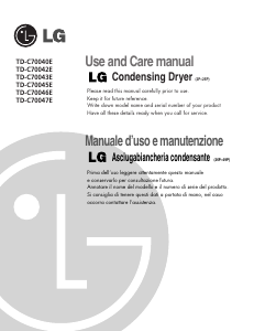Manual LG TD-C70040E Dryer