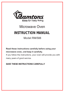 Handleiding Ramtons RM/588 Magnetron