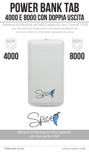 Bruksanvisning Spice PowerBank TAB 8000 Portabel laddare