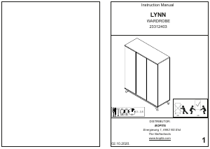 Handleiding Bopita Lynn (200x160x60) Kledingkast