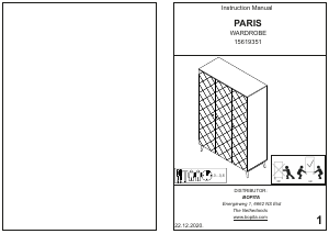 Manuál Bopita Paris (195x134x55) Šatní skříň
