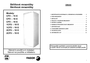 Návod Fagor 1CFV-19E Mraznička
