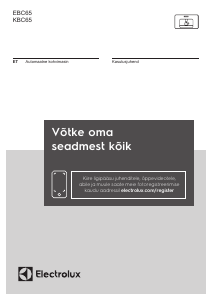 Kasutusjuhend Electrolux EBC65X Kohvimasin