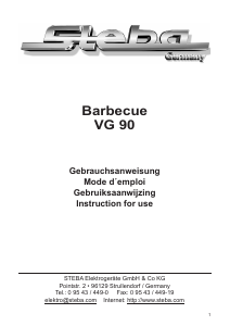 Handleiding Steba VG 90 Barbecue