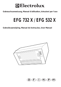 Manual Electrolux EFG532 Cooker Hood