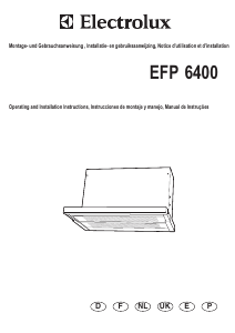 Manual Electrolux EFP6400 Cooker Hood