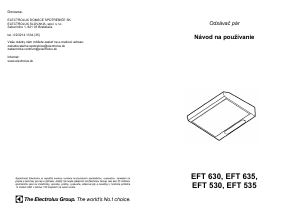 Návod Electrolux EFT630 Digestor