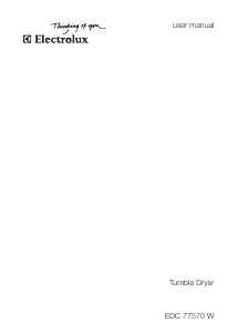 Manual Electrolux EDC77570 Dryer