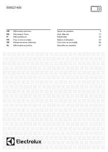 Manual Electrolux EMS21400 Microwave