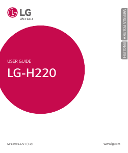 Manual LG H220 Joy Mobile Phone