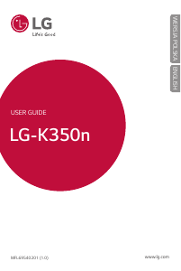 Manual LG K350n K8 Mobile Phone