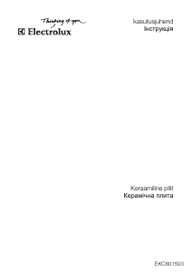 Kasutusjuhend Electrolux EKC601503 Pliit